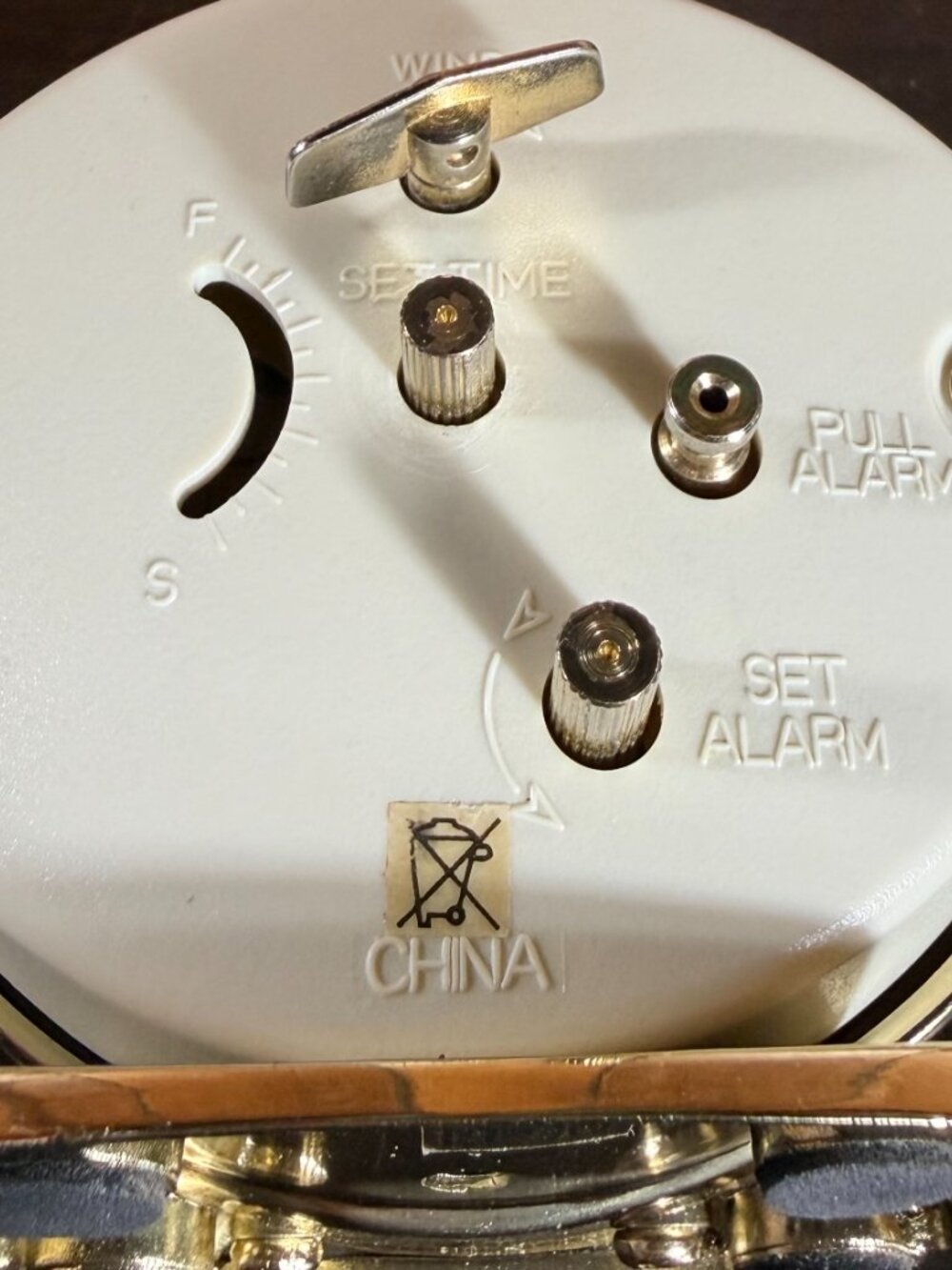 Vintage Westclox Baby Ben Alarm Clock 3.5" x 3.5" Wind Up Luminous Arms China - Picture 6 of 6
